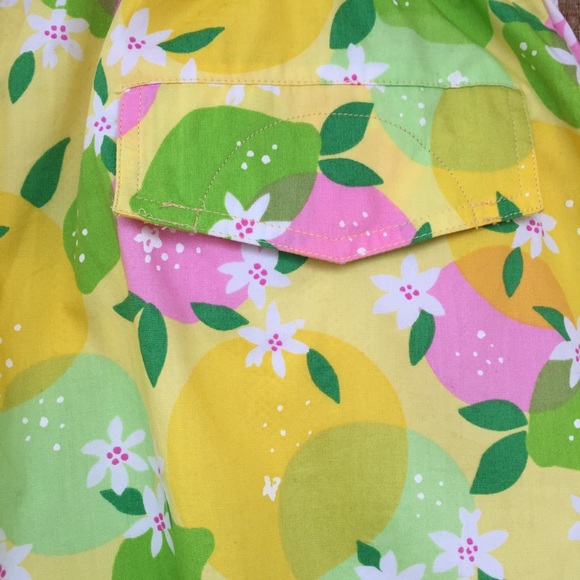 SOLD Lilly  Pulitzer Vintage Swim Trunks Lemonade - Picture 4 of 7